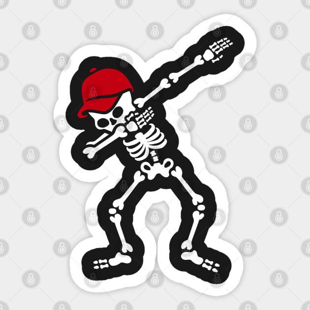 Dabbing skeleton (Dab) baseball cap Sticker by LaundryFactory